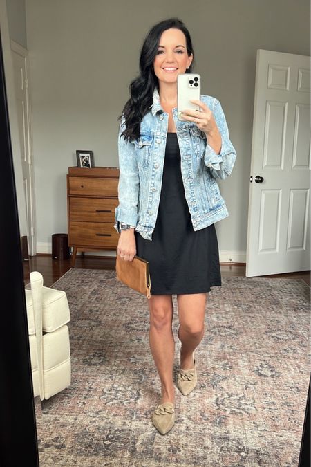 Casual look,  target, workout, workout dress, denim jacket, casual outfit 