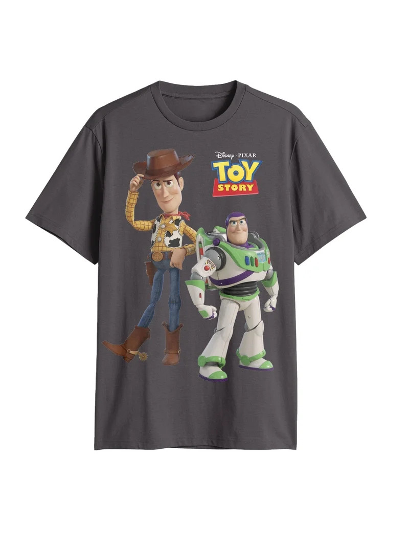 Toy Story, Men's & Big Men's Graphic Tee, Woody n' Buzz, Sizes S-3XL | Walmart (US)