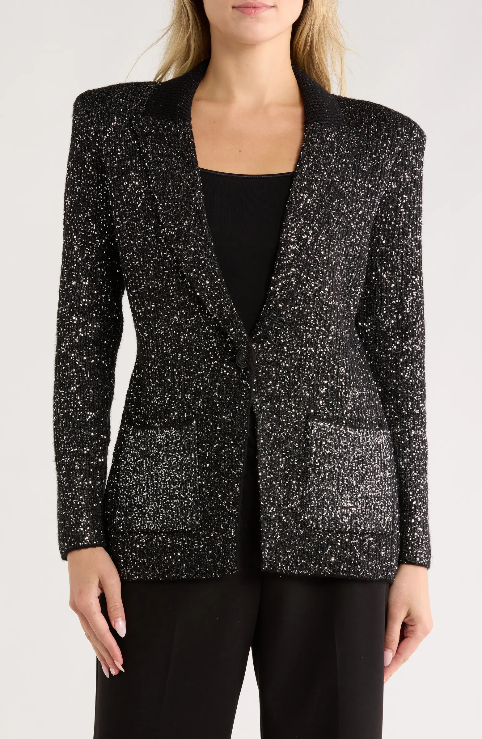 L'AGENCE Leonora Sequin Knit Blazer | Nordstromrack | Nordstrom Rack