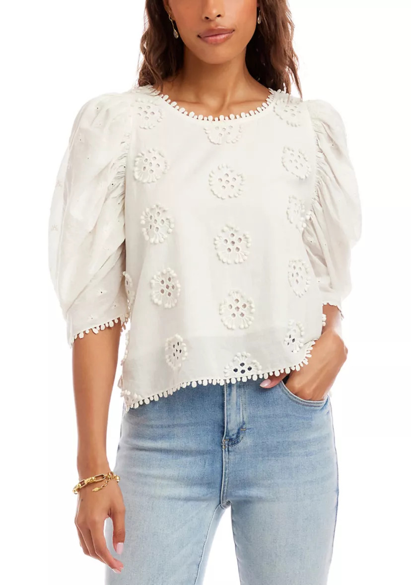 Women's Puff Sleeve Embroidered Top | Belk