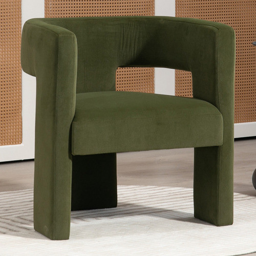 Pomaire 3 Legged Velvet Occasional Chair | Temple & Webster AU