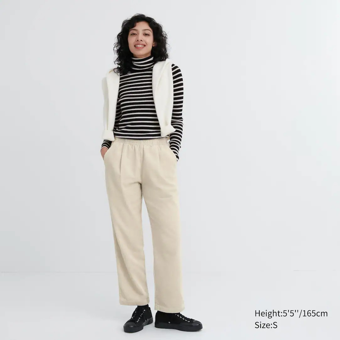 Pantalon 7/8ème en Velours Côtelé | Uniqlo FR