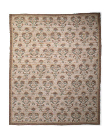 8x10 Jute And Cotton Blend Floral Print Area Rug | TJ Maxx