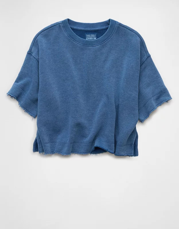 AE Saltwash Short-Sleeve Sweatshirt | American Eagle Outfitters (US & CA)