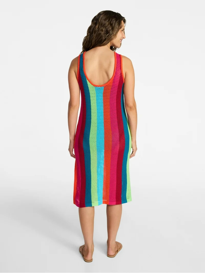 Time and Tru Women's and Women's Plus Size Sweater Dress Swim Coverup, Sizes XS-3X | Walmart (US)
