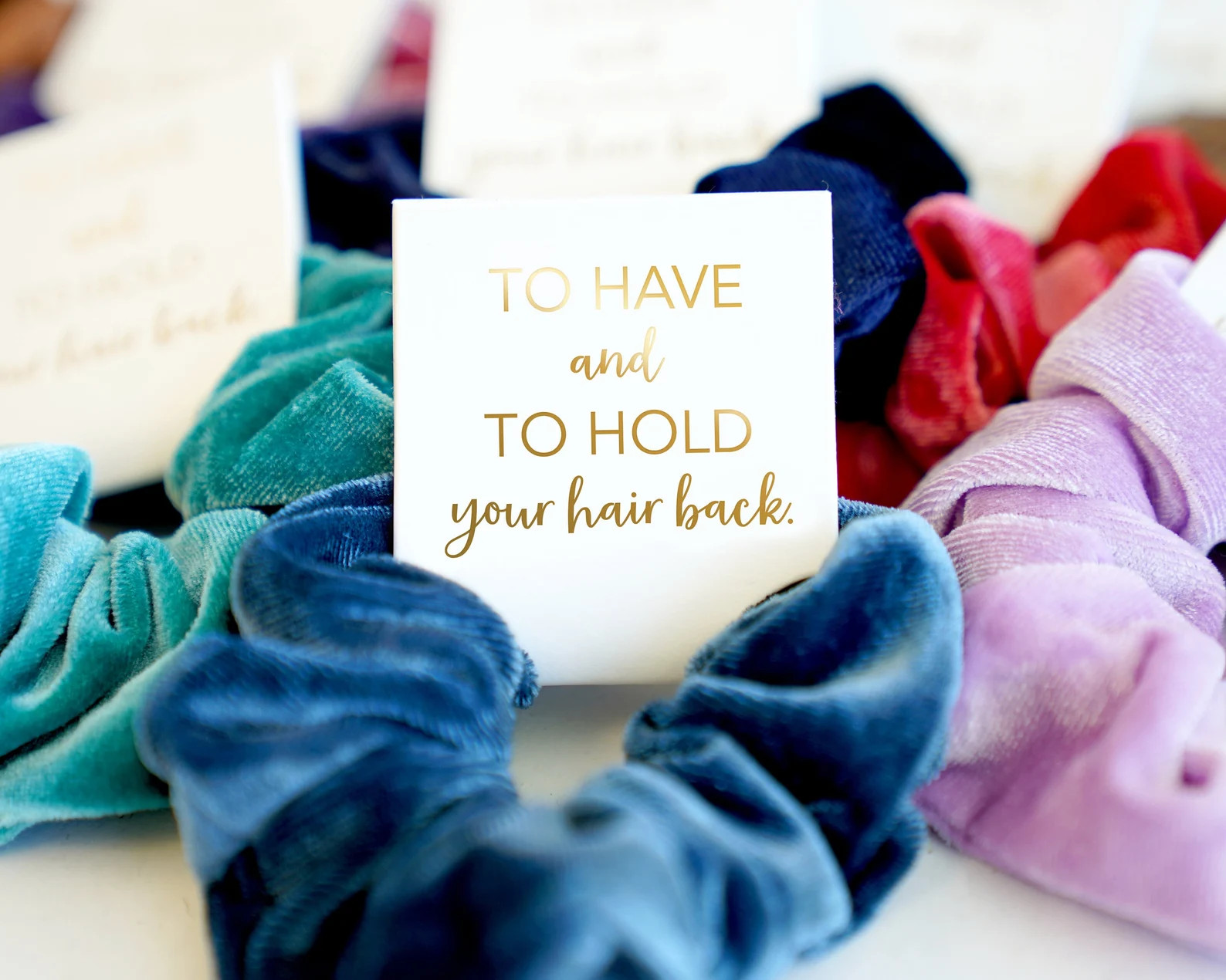 Velvet Hair Scrunchies | Bridesmaid Gifts Scrunchies | Bachelorette Party Gifts | Bridesmaid Prop... | Etsy (US)