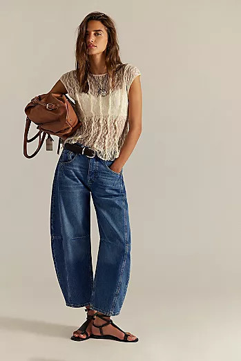 We The Free Good Luck Mid-Rise Barrel Jeans | Free People (Global - UK&FR Excluded)