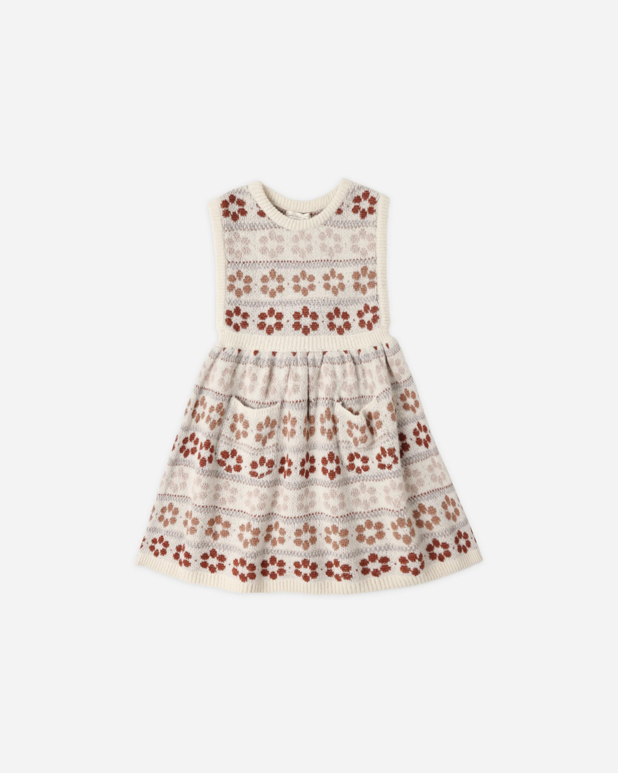 Violette Sweater Dress Flower Fair Isle | Rylee + Cru