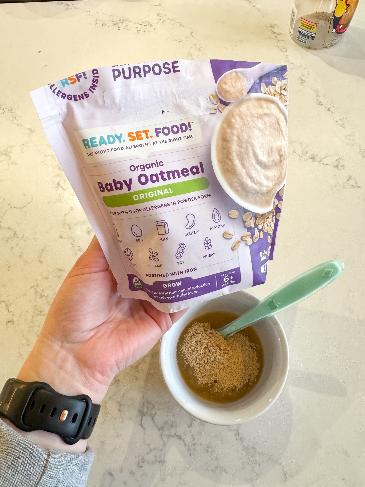 if you’re starting your baby on purées or solids, this oatmeal is great! it introduces the top 9 common allergens and is tasty! we mix ours in with cooked apples or applesauce!

Baby Led Weaning
Baby’s First Foods
Baby Food
Purées 
Baby’s solids
Baby Oatmeal
Food allergies
Food allergens

#LTKFindsUnder50 #LTKBaby