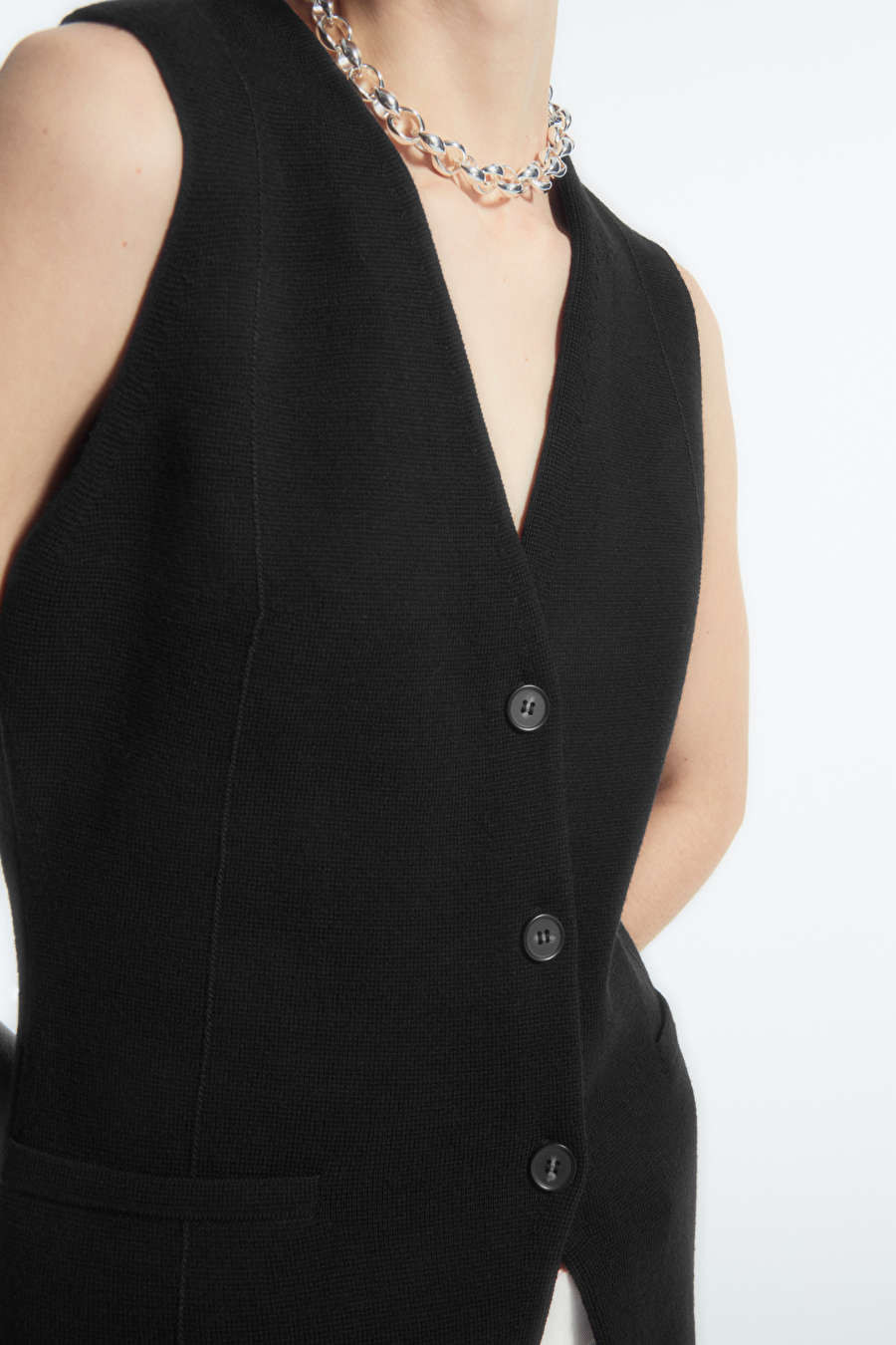 LONGLINE KNITTED WOOL WAISTCOAT | COS (EU)
