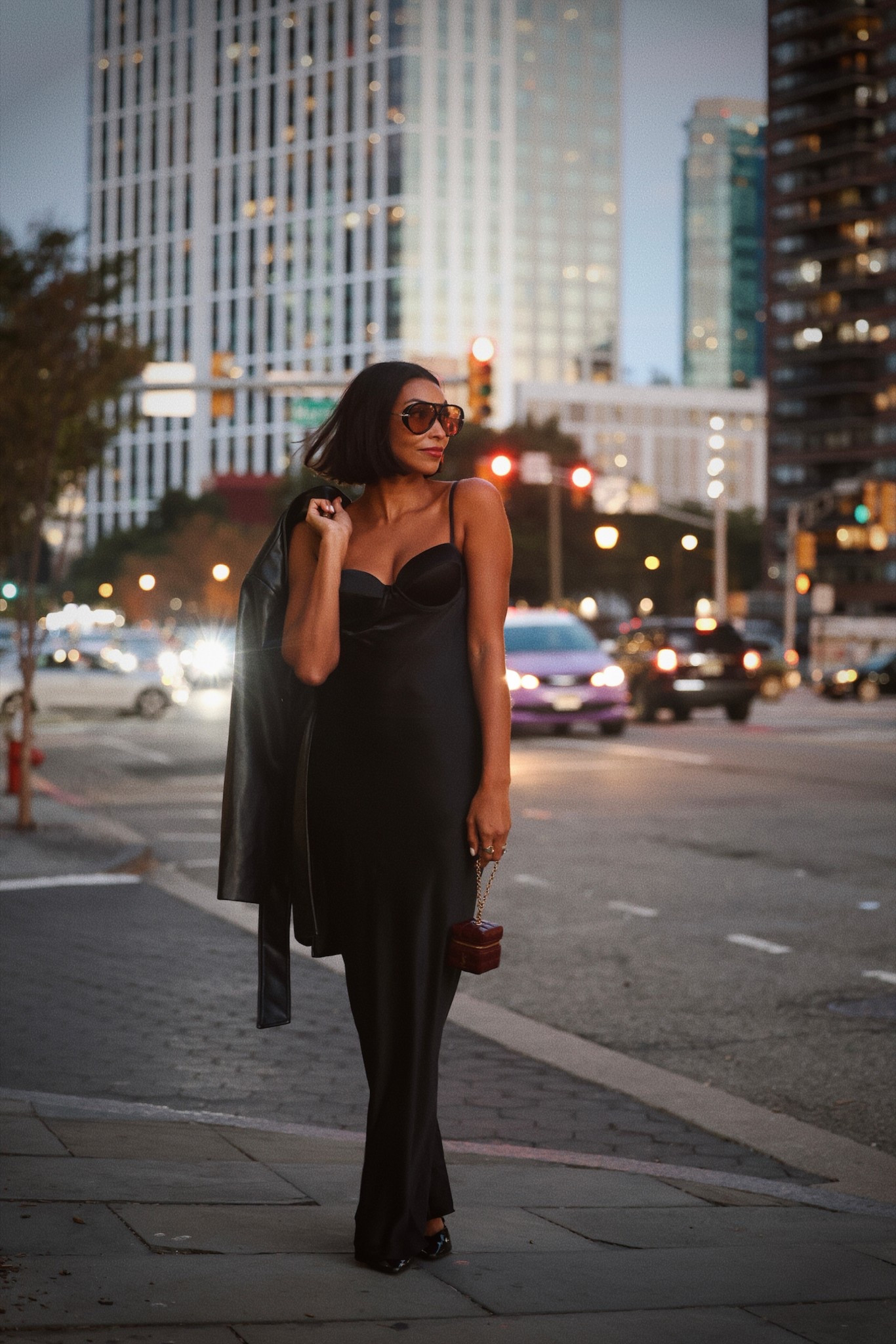 Dress and leather jacket pre fall outfit 

#LTKOver40 #LTKStyleTip #LTKNYFW