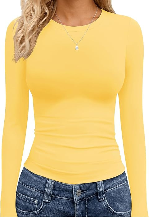 TNNZEET Long Sleeve Shirts for Women Fall Fashion Workout Crop Top Y2K 2026 | Amazon (US)