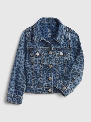 Toddler Leopard Print Icon Denim Jacket | Gap (US)