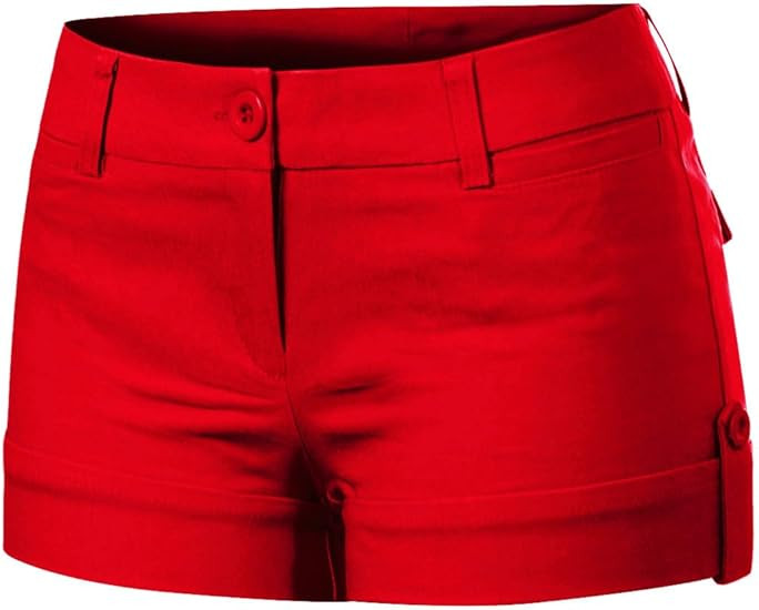 Design by Olivia Women's Body Enhancing Comfort Modern City Cuffed Short with Pockets | Amazon (US)