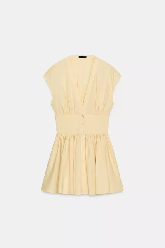 POPLIN MINI DRESS | Zara UK
