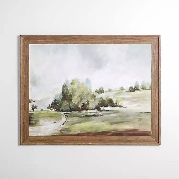 New! Rustic Meadow Landscape Framed Art Print | Kirkland's Home