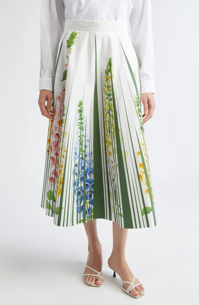 Foxgloves Cotton Poplin Skirt | Nordstrom