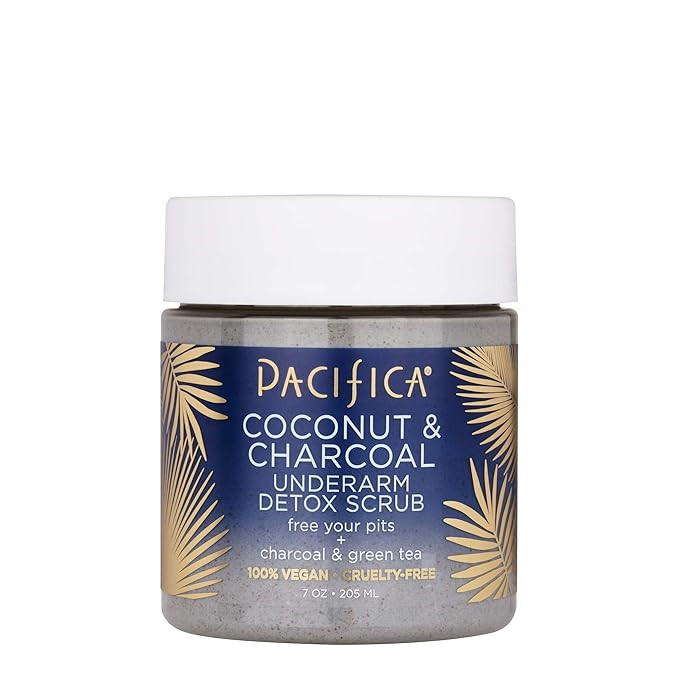 Pacifica Beauty, Coconut and Charcoal Underarm Detox Scrub, For Natural Deodorant Users, Aluminum Fr | Amazon (US)