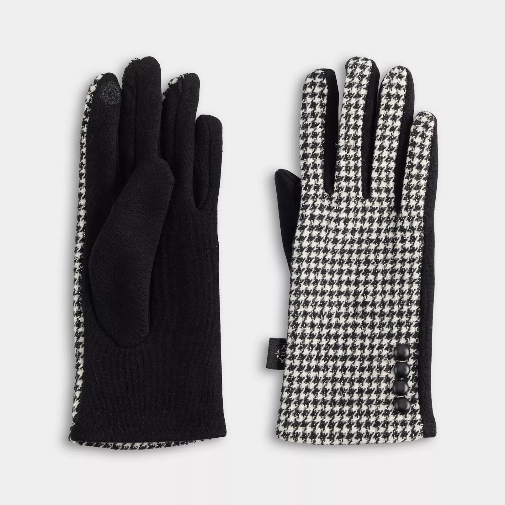 Women's Nanette Lepore Houndstooth Gloves With Buttons | Kohl's