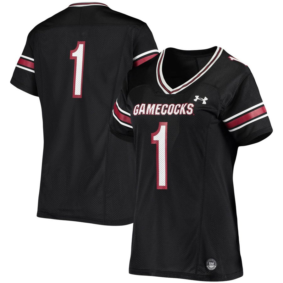 #1 South Carolina Gamecocks Under Armour Women's Finished Replica Football Jersey - Black | Fanatics