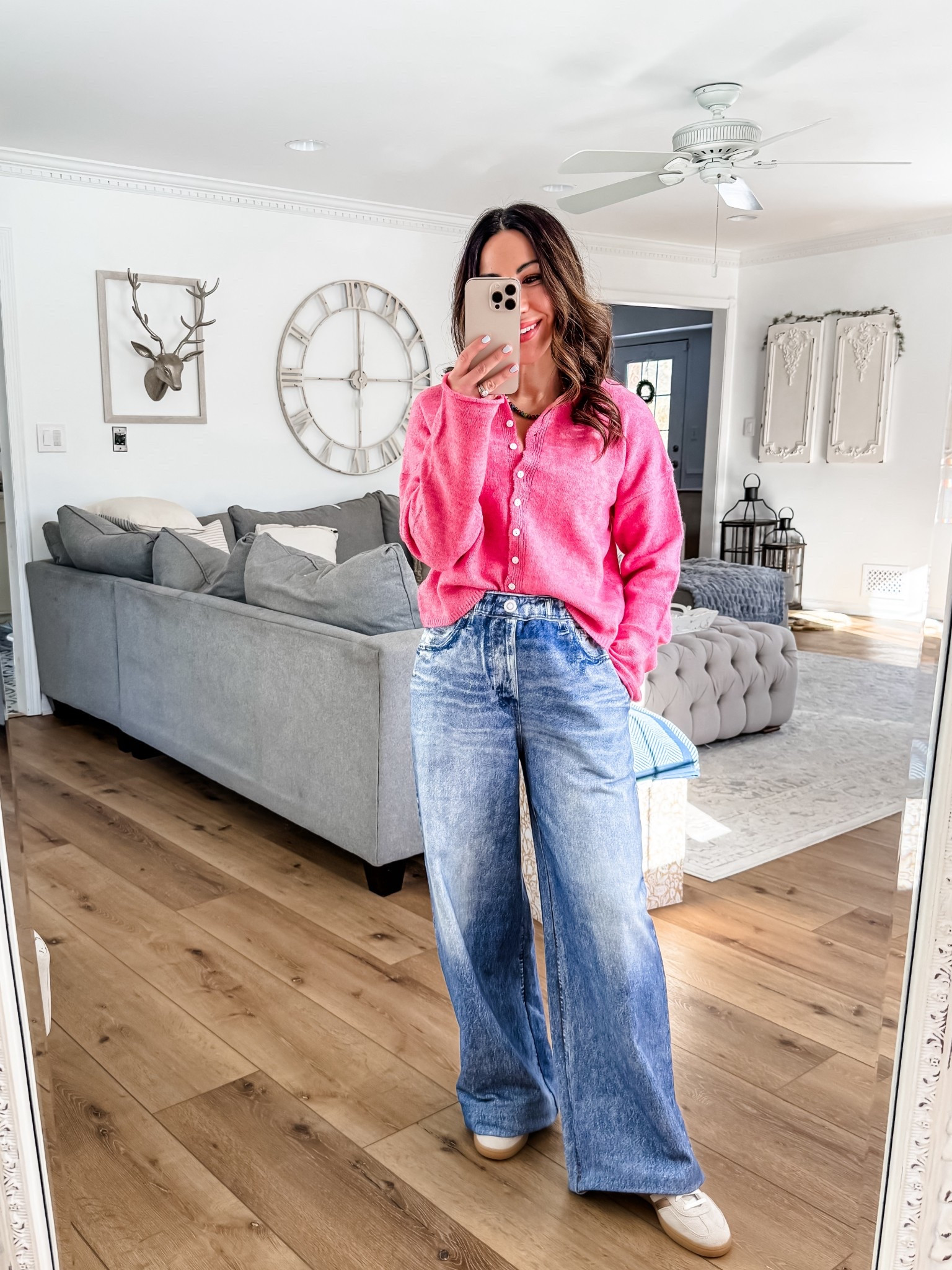 I used hem tape to make mine shorter. Small pants, small white, bodysuit, sneakers size down. Pajama jeans, lounge jeans, sweatpant jeans 



#LTKootd #LTKOver40