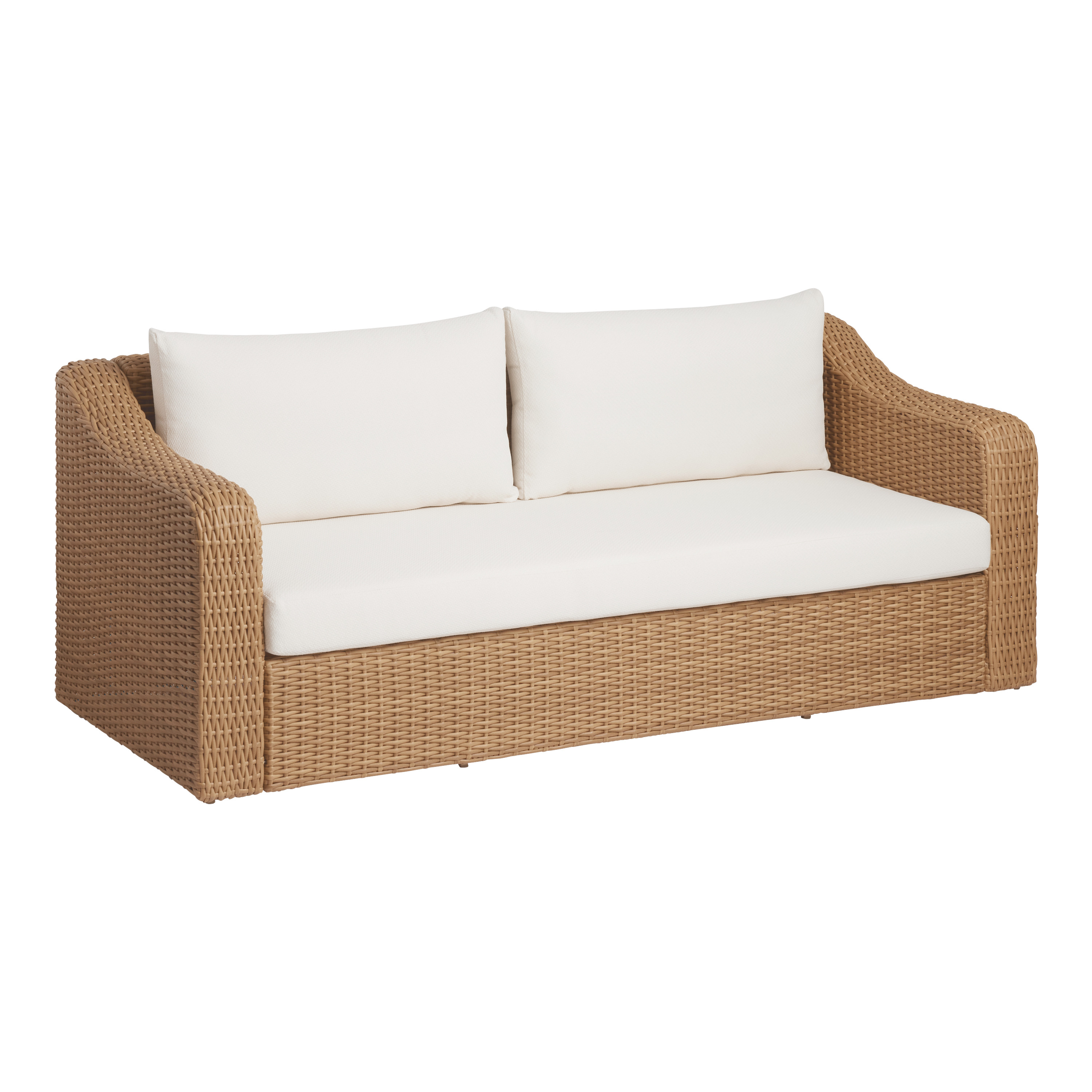San Marcos All Weather Wicker Deep Seat Outdoor Sofa | World Market