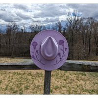 Wildflower Fedora, Burned Wide Brim Hat, Festival Clothing, Thistle Gift, Birthday Floral Cottagecore Boho For Mom | Etsy (US)