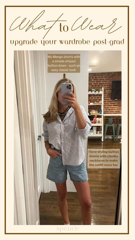 Button down & Jean shorts! Such a great combo

#LTKFind #LTKstyletip