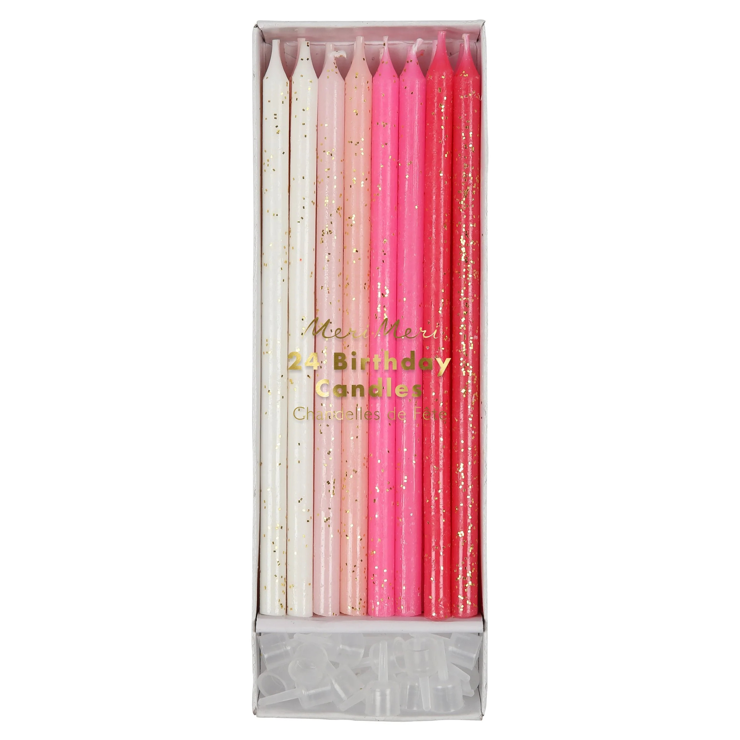 Pink Glitter Candles | Meri Meri