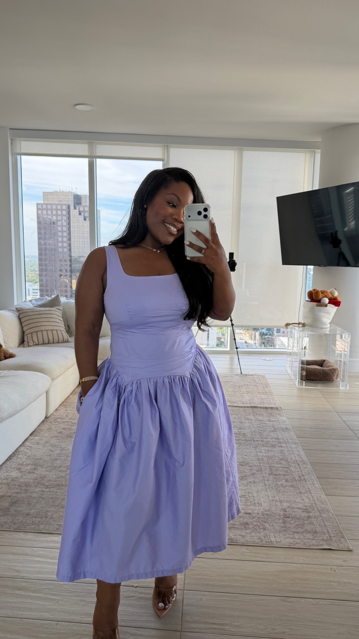 I’m shocked how much I love this dress!! This lilac is EVERYTHING y’all 💜

The drop waist is so flattering and this is super comfy! 

Size: S 

#LTKMidsize #LTKSeasonal #LTKPetite