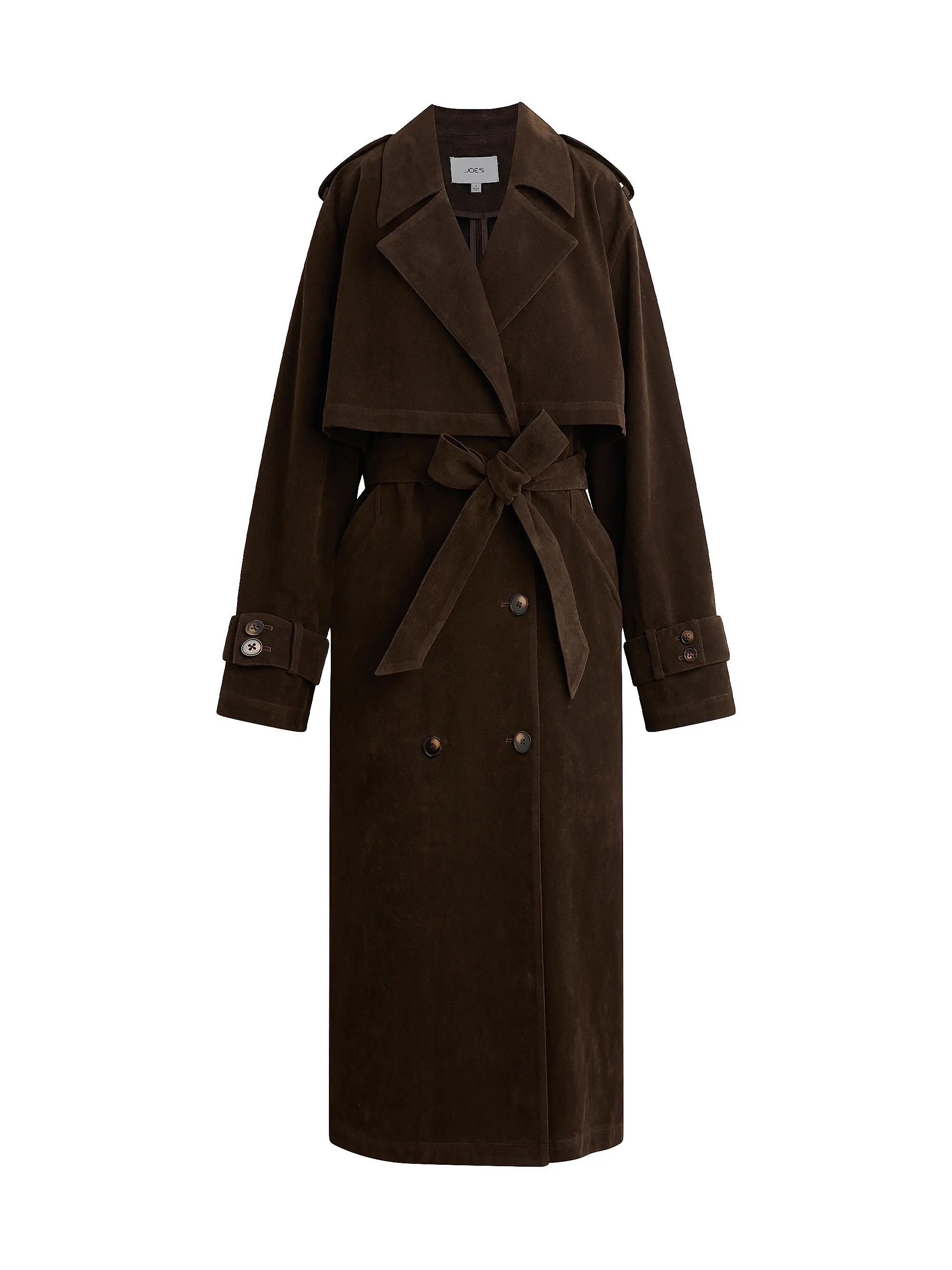 Joe's Jeans The Elizabeth Faux-Suede Trench Coat | Saks Fifth Avenue | Saks Fifth Avenue