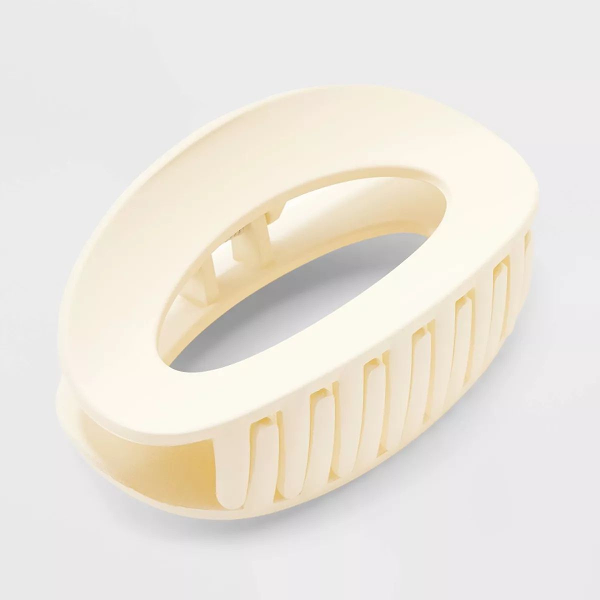 Oval Matte Finish Claw Hair Clip - Universal Thread™ Ivory | Target