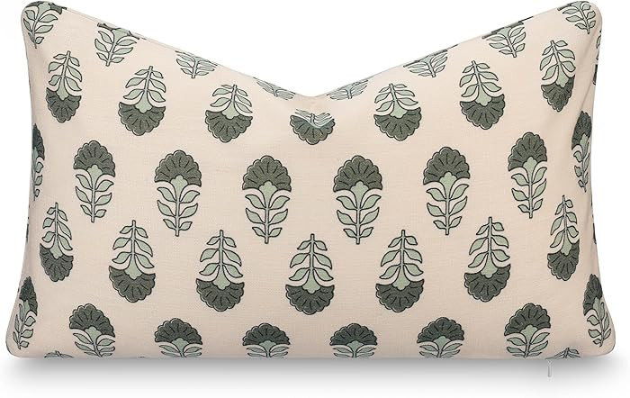 Crumbs Home Modern Farmhouse California Casual Indoor Outdoor Lumbar Pillow Cover, 12"x20" Water ... | Amazon (US)