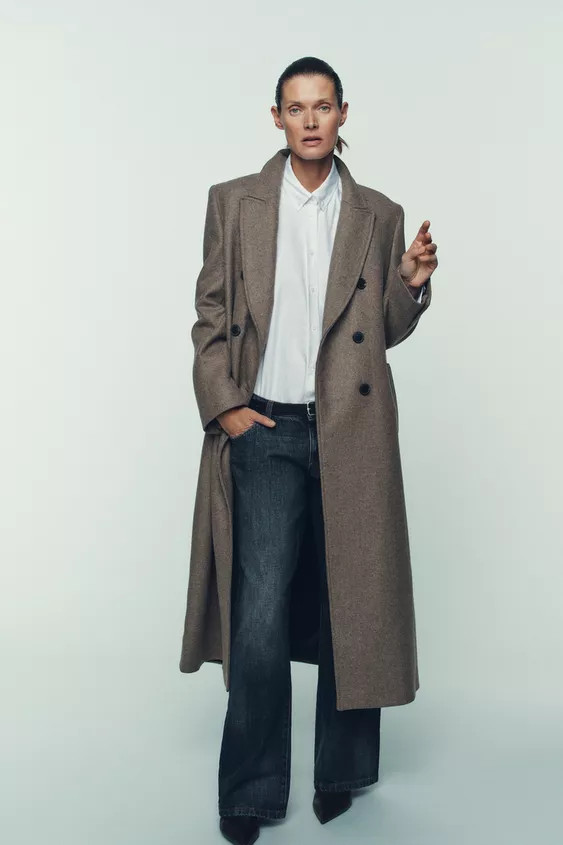 DOUBLE-BREASTED LONG COAT | Zara US