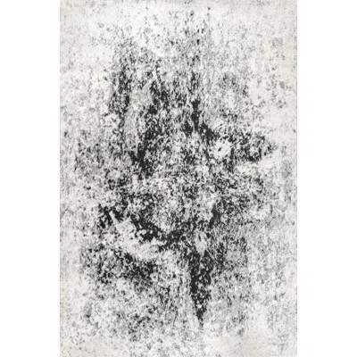 Bettencourt Abstract Cream/Black Area Rug 17 Stories Rug Size: Rectangle 5'3" x 7'5 | Wayfair North America