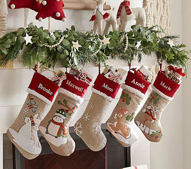 Woodland Christmas Stocking Collection | Pottery Barn Kids | Pottery Barn Kids