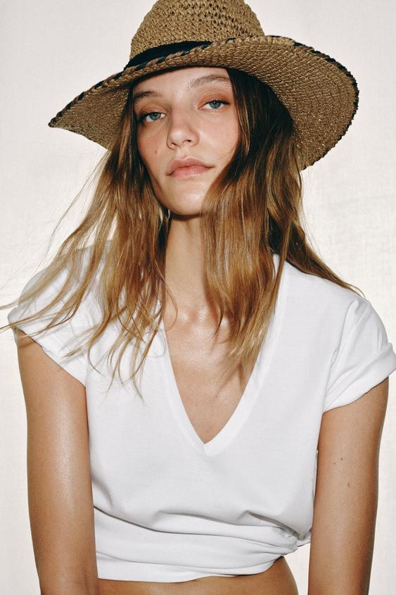 TWISTED EDGE CONTRAST BAND HAT | Zara US
