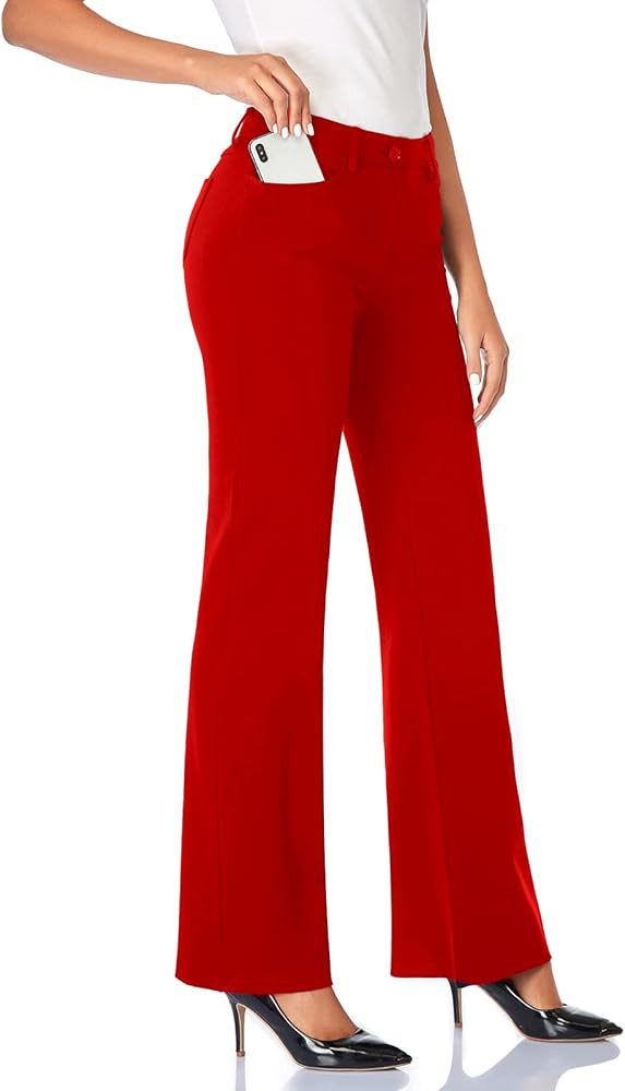 Tapata Women's 28''/30''/32''/34'' Stretchy Bootcut Dress Pants with Pockets Tall, Petite, Regula... | Amazon (US)