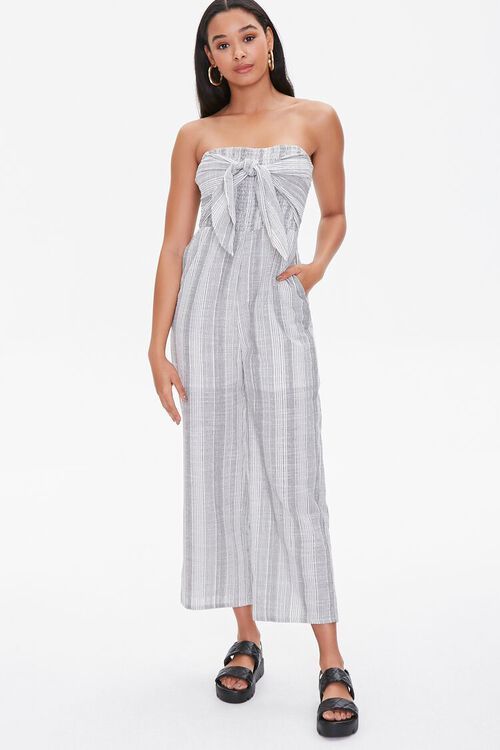 Striped Tie-Front Jumpsuit | Forever 21 (US)