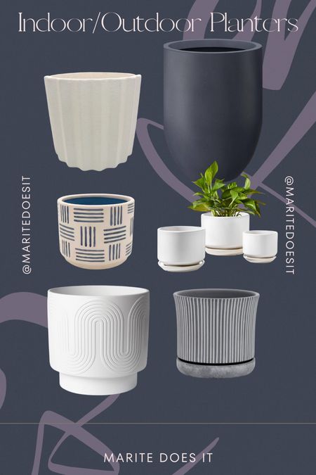 Indoor Outdoor planters. Home decor. Chic planters. Indoor plant decor. Outdoor plant styling. Feminine plant pots. Trendy plant containers. 

#LTKSeasonal #LTKhome
