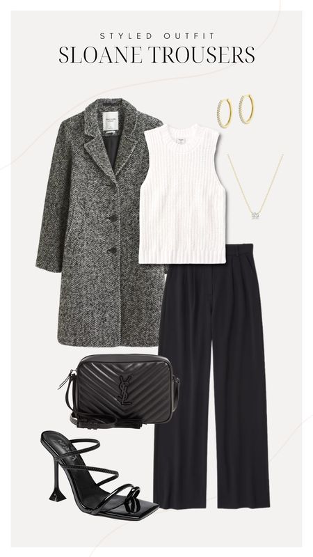I ordered some Sloan trousers from Abercrombie and decided to style them up for you! This would make a great date night outfit or for an event where you want to look pulled together (but still comfy). 

styled outfits, black slogans trousers, sloane trousers, Abercrombie swishy trousers, dad coat, sleeveless sweater top, fall trends 



#LTKstyletip #LTKSeasonal