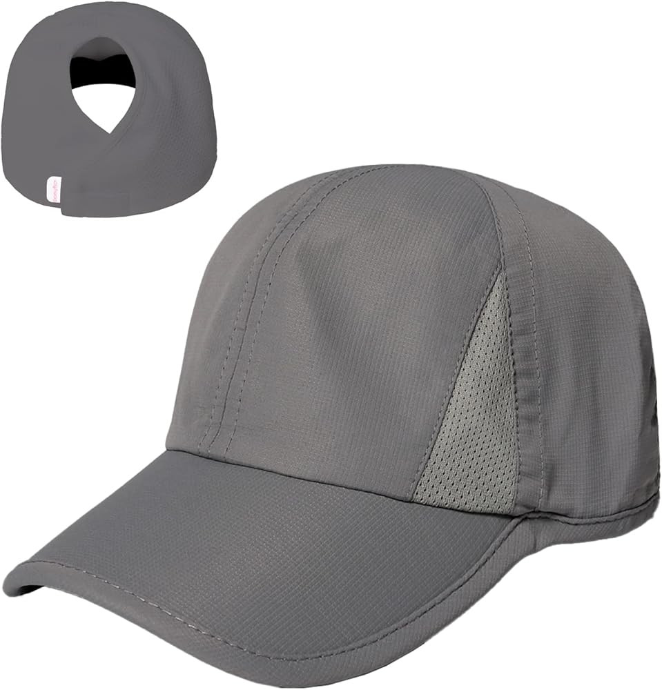 Ponyflo Womens Ponytail Baseball Cap - Ponytail Hats for Women, Curly Hair Ponytail Hat, Baseball... | Amazon (US)