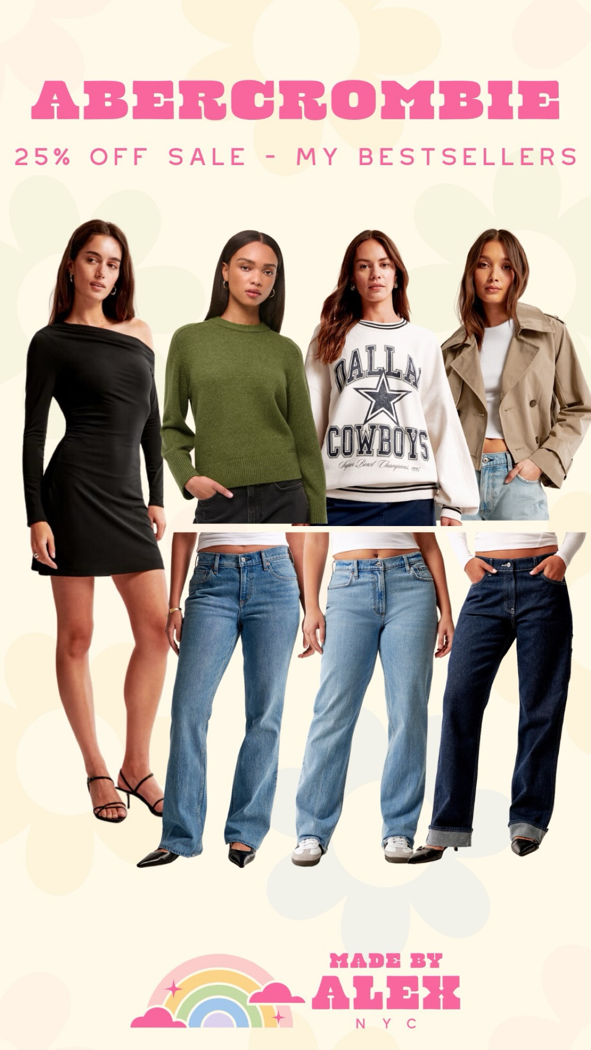 Abercrombie sale is happening now! 25% off site wide plus use code CYBERAF for an extra discount!

#LTKHoliday #LTKCyberWeek #LTKSaleAlert