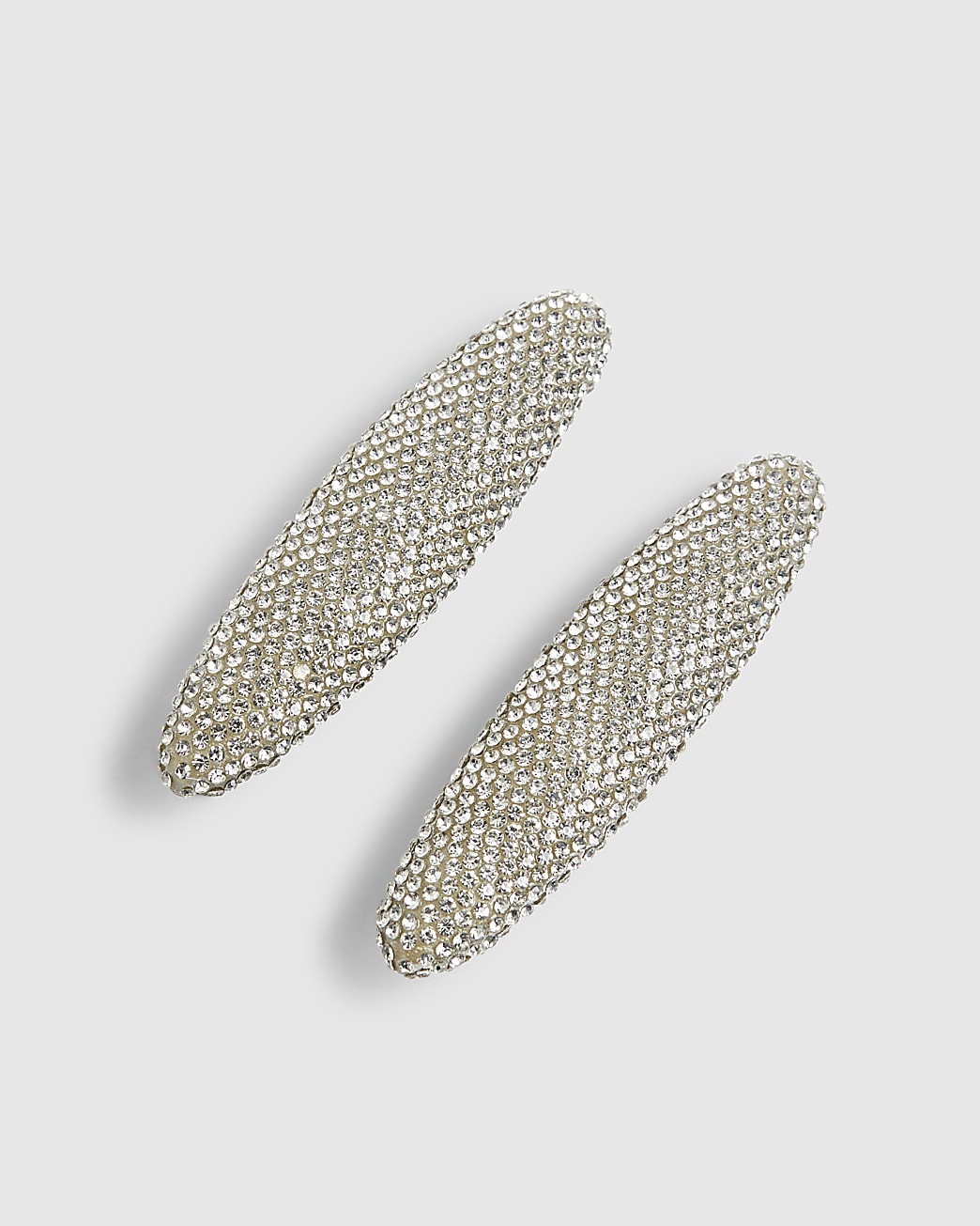 Silver Rhinestone Pack Of 2 Hair Clips | River Island UK & IE