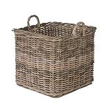 KOUBOO Large Square Rattan Basket, Handmade, Living Room, Blankets, Toy Bin, Extra Storage, Decor... | Amazon (US)