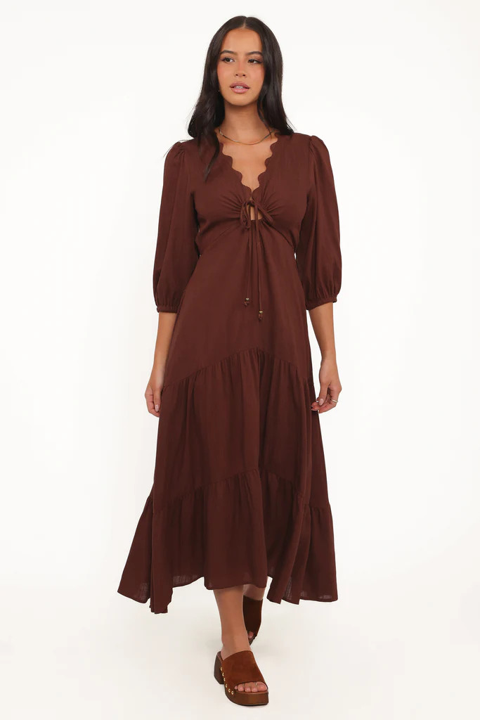 Eleonara Midi Dress - Chocolate | Petal & Pup (US)