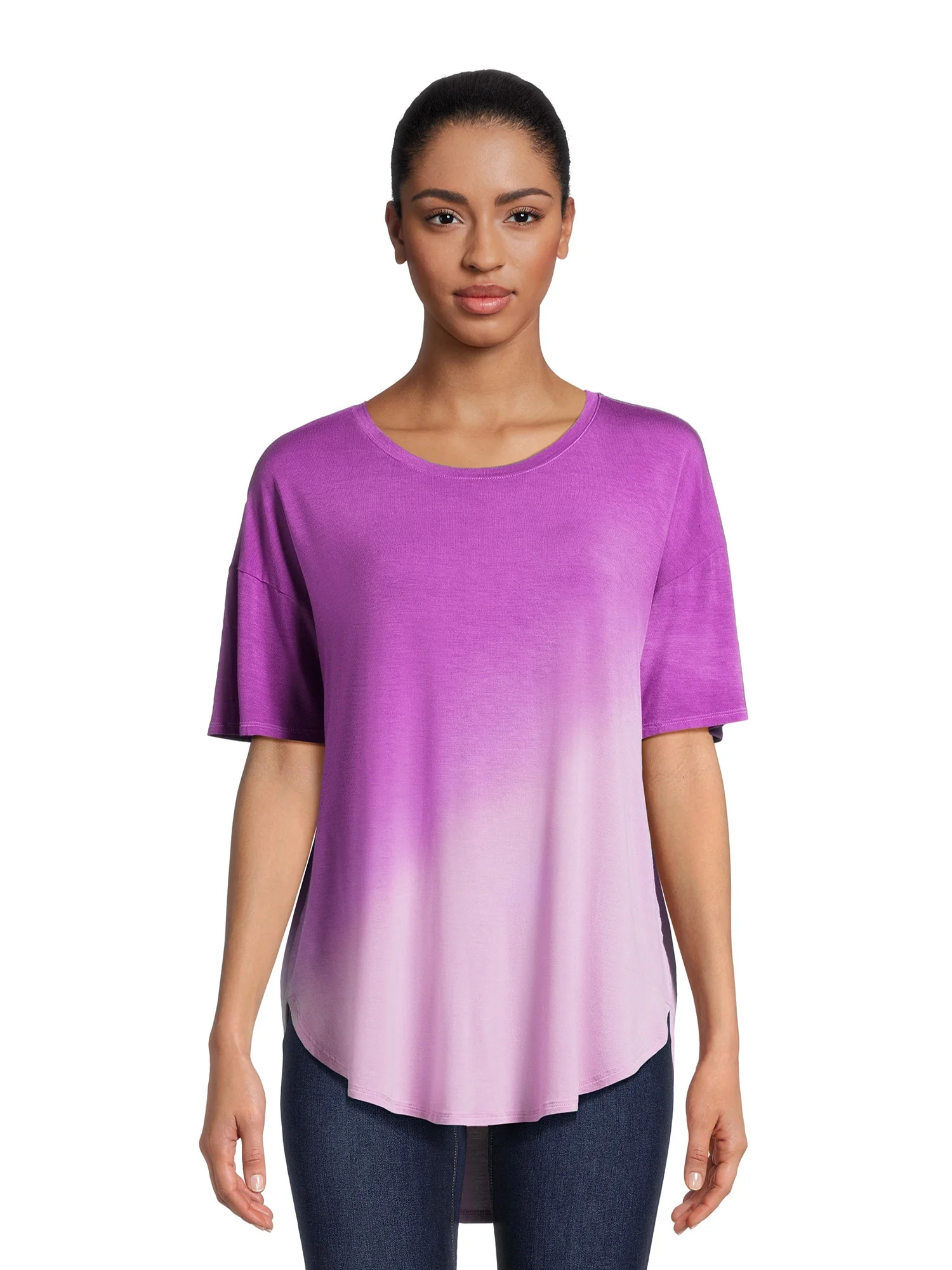 Time and Tru Women's Textured Tee, 2-Pack - Walmart.com | Walmart (US)