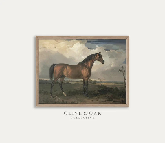 Vintage Horse Painting / Antique Victorian Decor PRINTABLE / - Etsy | Etsy (US)