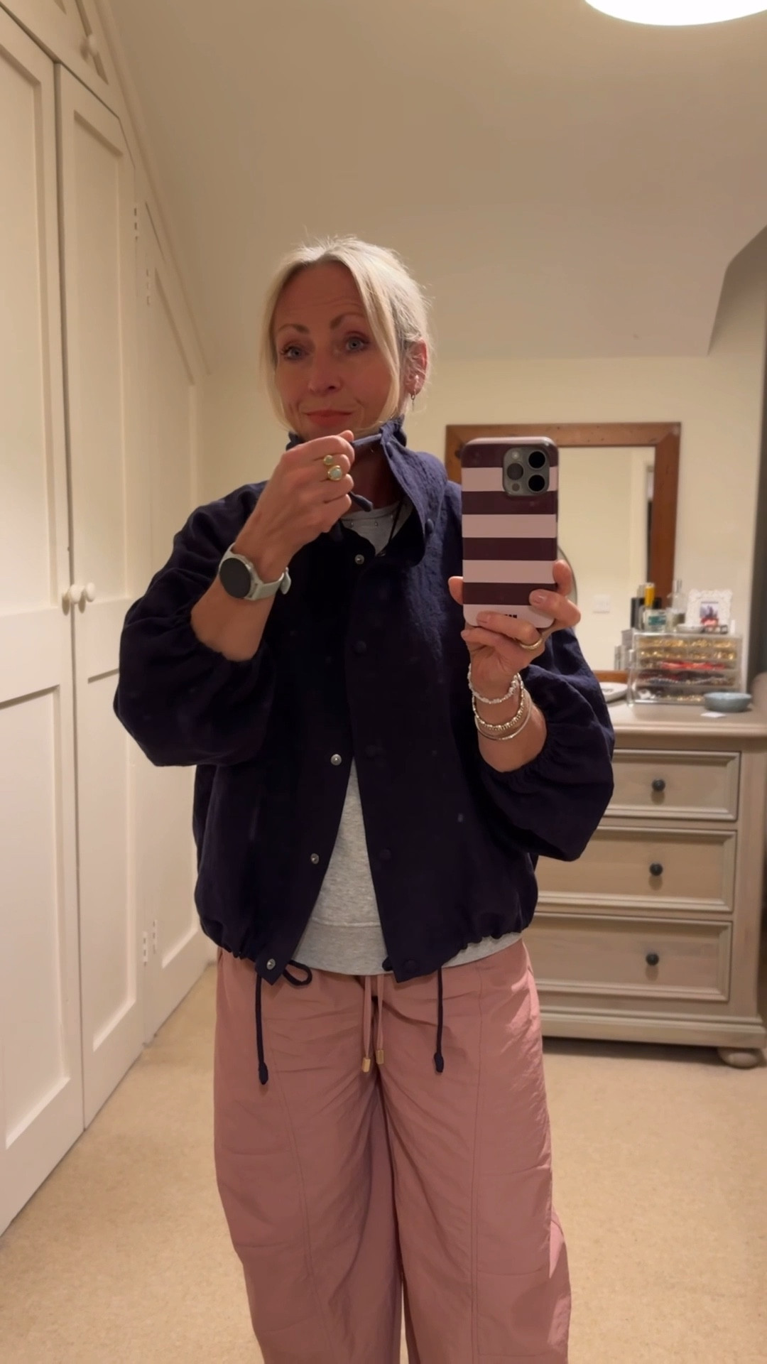 2 excellent navy funnel neck jackets 

#LTKuk #LTKspring #LTKover50style