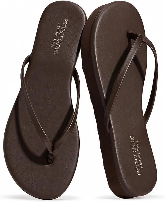 Project Cloud Platform Sandals Women - Memory Foam Insole Flip Flops and Lightweight Womens Sanda... | Amazon (US)